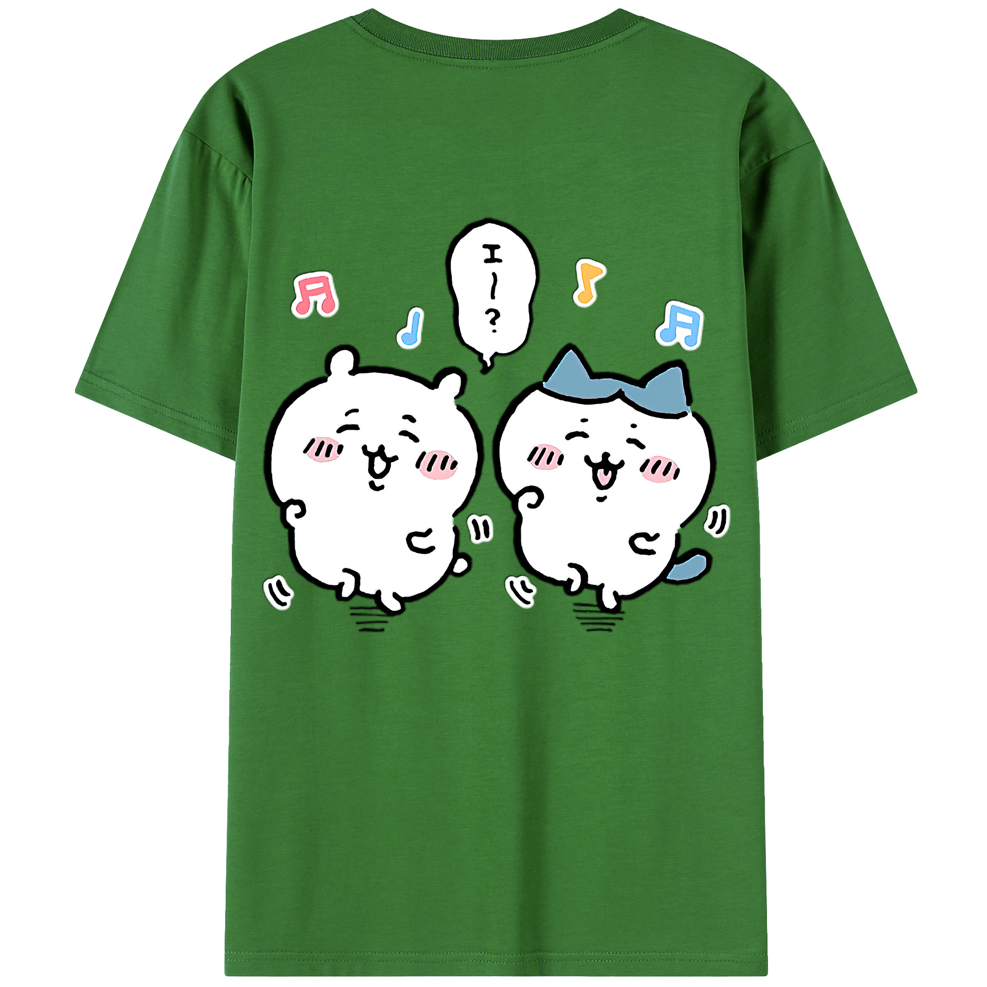 （画像用） ちいかわ ハチワレ Chii-kawa hachiware レディース半袖Tシャツ(バックプリント)